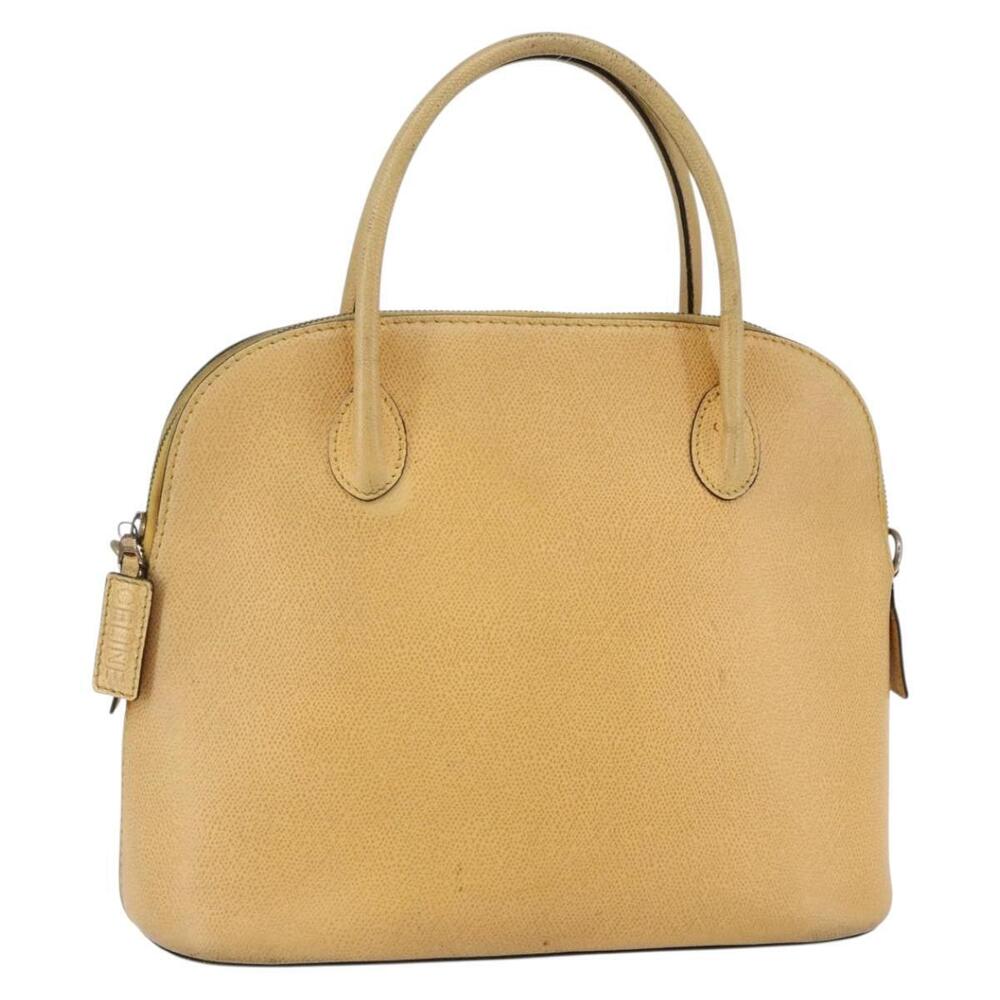 CELINE Hand Bag Leather 2way Yellow Gold Auth bs29816 - Picture 1 of 16